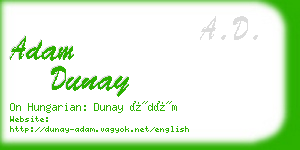 adam dunay business card